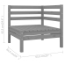 Juego de muebles de jardín 10 piezas madera maciza de pino gris