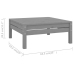 Juego de muebles de jardín 10 piezas madera maciza de pino gris