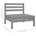 Juego de muebles de jardín 10 piezas madera maciza de pino gris