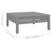 Juego de muebles de jardín 9 piezas madera maciza de pino gris