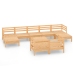 Juego de muebles de jardín 10 piezas madera maciza de pino