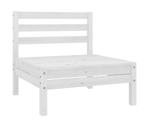 Juego de muebles de jardín 11 pzas madera maciza de pino blanco