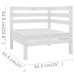 Juego de muebles de jardín 11 pzas madera maciza de pino blanco