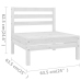 Juego de muebles de jardín 11 pzas madera maciza de pino blanco