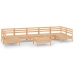 Juego de muebles de jardín 8 piezas madera maciza de pino