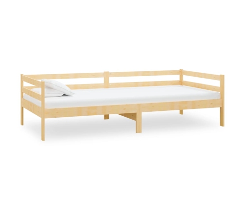 Sofá cama con colchón madera de pino maciza 90x200 cm