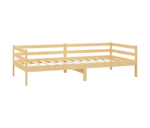 Sofá cama con colchón madera de pino maciza 90x200 cm