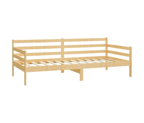 Sofá cama con colchón madera de pino maciza 90x200 cm