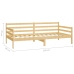 Sofá cama con colchón madera de pino maciza 90x200 cm