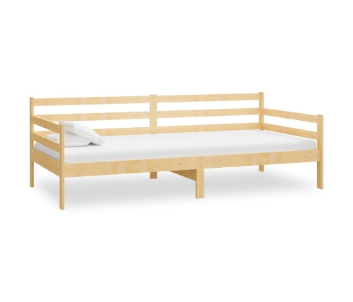 Sofá cama con colchón madera de pino maciza 90x200 cm