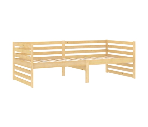 vidaXL Sofá cama con colchón madera de pino maciza 90x200 cm