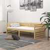 vidaXL Sofá cama con colchón madera de pino maciza 90x200 cm