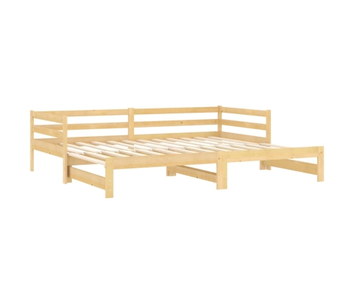 Sofá cama extraíble madera maciza de pino 2x(90x200) cm