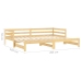 Sofá cama extraíble madera maciza de pino 2x(90x200) cm