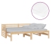 Sofá cama extraíble madera maciza de pino 2x(90x200) cm