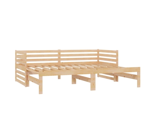 Sofá cama extraíble madera maciza de pino 2x(90x200) cm