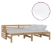 Sofá cama extraíble madera maciza de pino miel 2x(90x200) cm