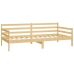 Sofá cama con cajones madera de pino maciza 90x200 cm