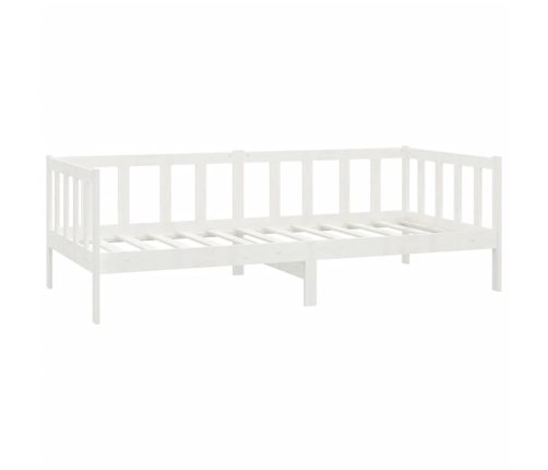 Sofá cama con cajones madera de pino maciza blanco 90x200 cm