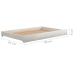 Sofá cama extraíble madera maciza de pino blanco 2x(90x200) cm