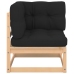 Juego de muebles de jardín 9 pzas y cojines madera maciza pino