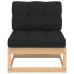 Juego de muebles de jardín 6 pzas y cojines madera maciza pino