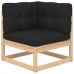 Muebles de jardín 8 pzas y cojines madera maciza pino