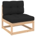 Muebles de jardín 8 pzas y cojines madera maciza pino