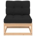 Muebles de jardín 8 pzas y cojines madera maciza pino