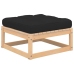 Juego de muebles de jardín 5 pzas y cojines madera maciza pino