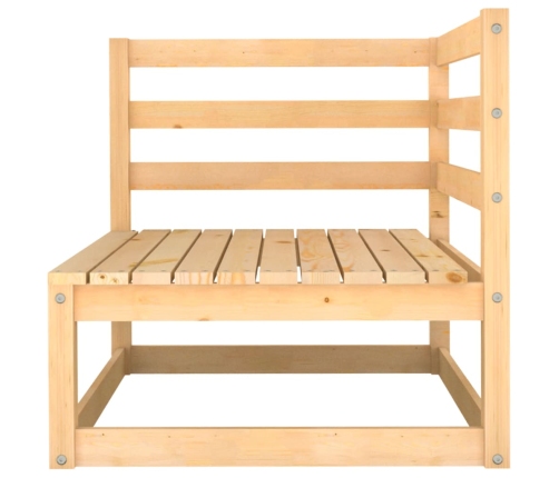 Juego de muebles de jardín 7 pzas y cojines madera maciza pino
