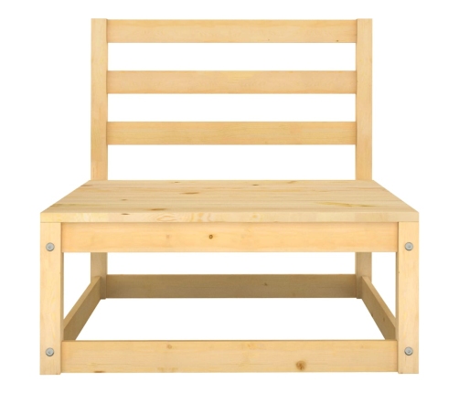 Juego de muebles de jardín 9 pzas y cojines madera maciza pino