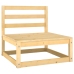 Muebles de jardín 7 pzas y cojines antracita madera maciza pino