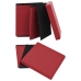 Taburete de almacenaje plegable 2 uds rojo vino tinto PVC