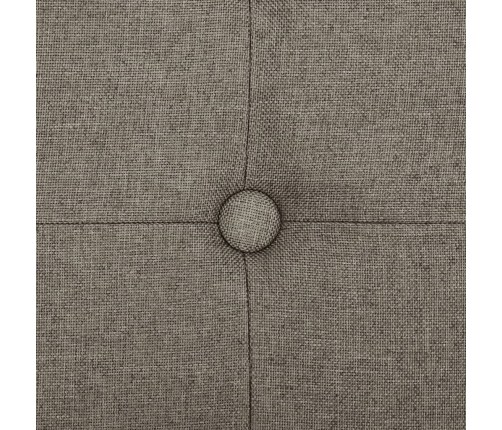 Banco de almacenamiento plegable lino sintético gris taupe