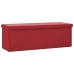 Banco con almacenaje plegable rojo vino tinto PVC