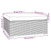 Set muebles de jardín 4 piezas y cojines ratán sintético marrón