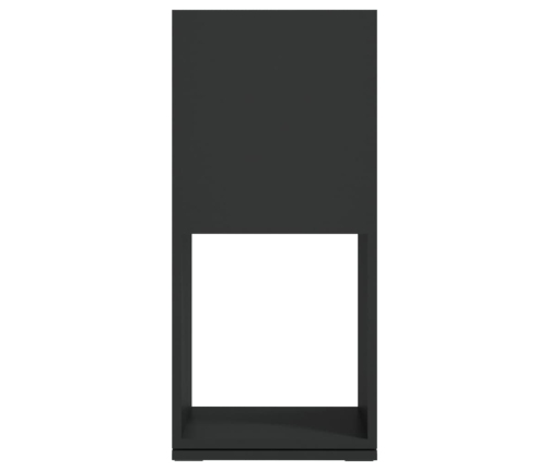 vidaXL Armario giratorio aglomerado negro 34,5x34,5x75,5 cm