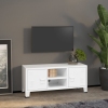 Mueble de TV industrial metal blanco 105x35x42 cm