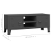 Mueble de TV industrial metal antracita 105x35x42 cm