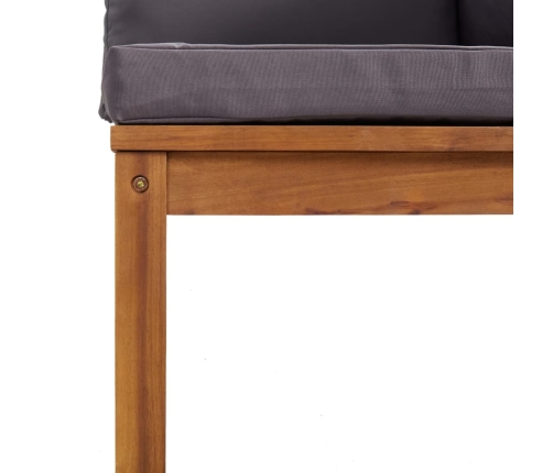 Muebles de jardín 7 pzas cojines madera maciza de acacia