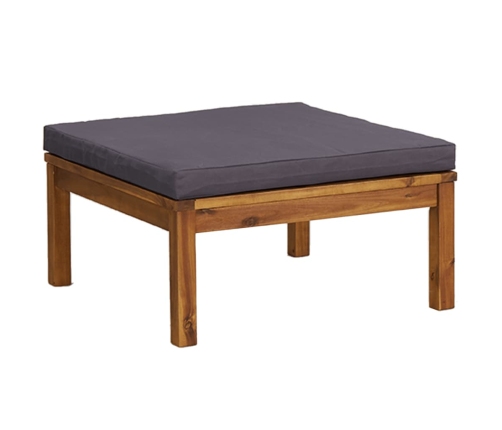 Muebles de jardín 7 pzas cojines madera maciza de acacia