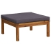 Muebles de jardín 7 pzas cojines madera maciza de acacia
