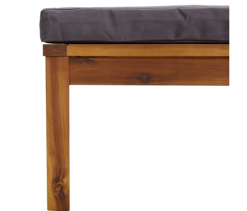 Muebles de jardín 7 pzas cojines madera maciza de acacia