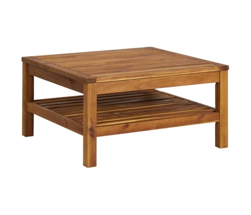 Muebles de jardín 7 pzas cojines madera maciza de acacia
