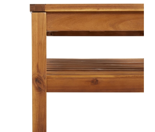 Muebles de jardín 7 pzas cojines madera maciza de acacia