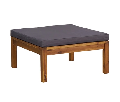Muebles de jardín 6 pzas cojines madera maciza de acacia