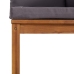 Muebles de jardín 3 pzas cojines madera maciza de acacia