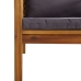 Muebles de jardín 7 pzas cojines madera maciza de acacia