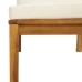 Muebles de jardín 6 pzas cojines crema madera maciza de acacia